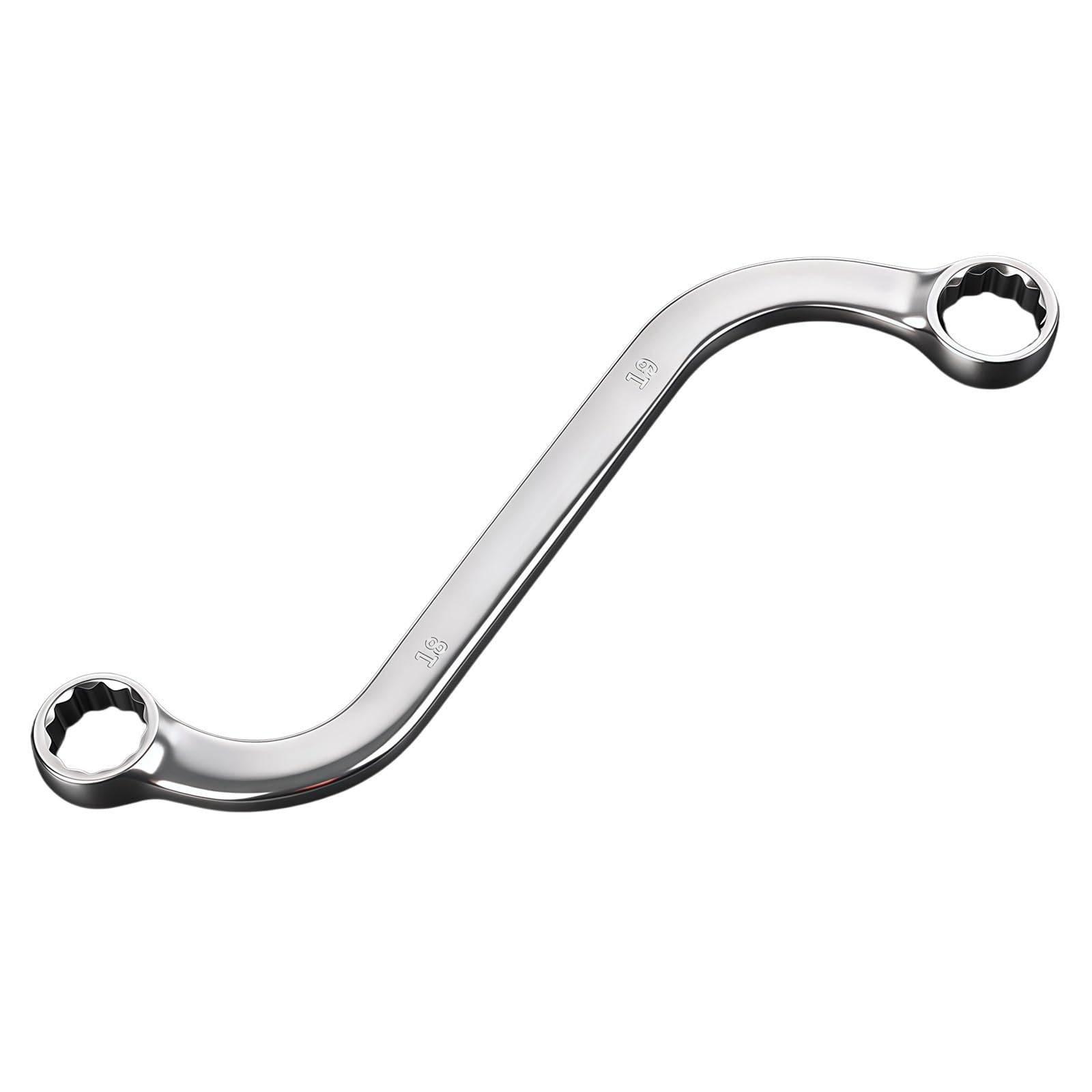 Fromceo 18 19Mm Professional S Shape Double Ended Offset Box Wrench With Antislip Design For Mechanics And Ideal For Tight Space Double Head Tool