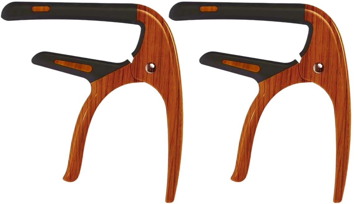 - Guitar Capo For Acoustic And Electric Guitars 6-String Acoustic Capo Guitar Accessories 2 Packs (2 Wood Grain)