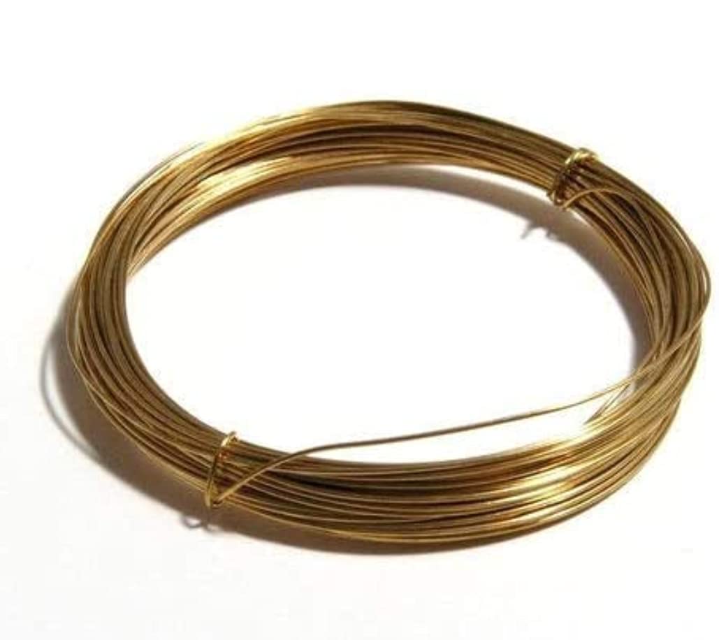 33 Feet Craft & Modelling wire for model making and multi purpose use (Brass, 24 Gauge /0.56 mm)