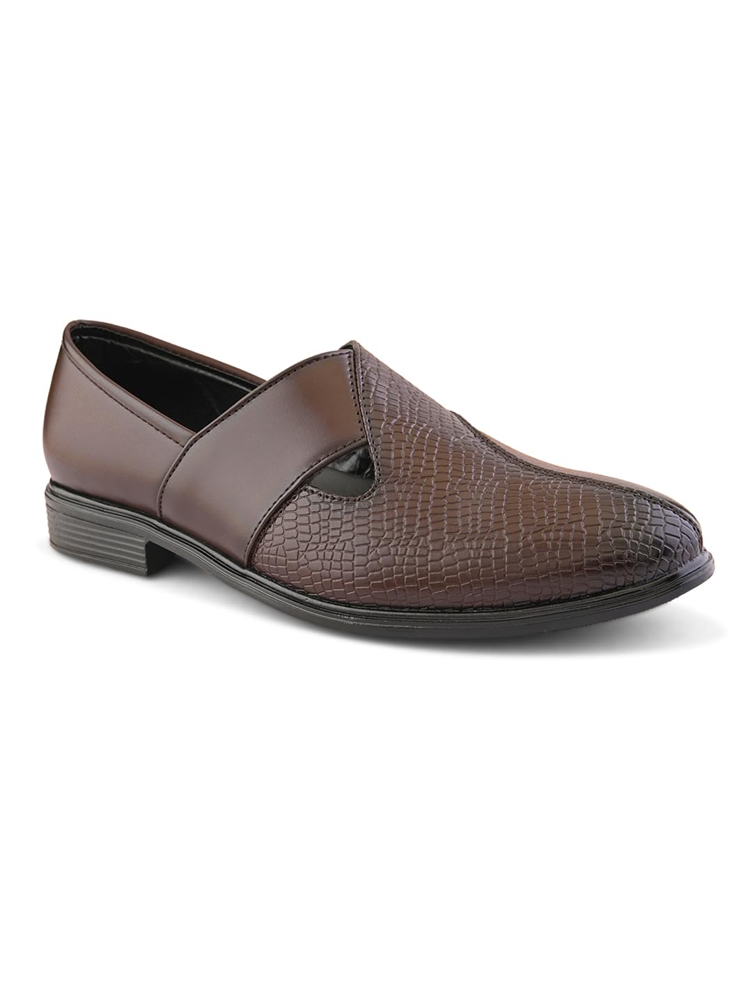 Men's Peshawari Ethnic Snake Print Shoe Style Sandals-image-42