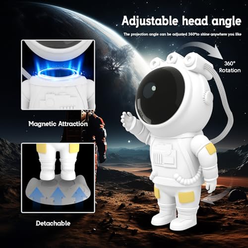 image for MYSTILUCK Astronaut Star Projector Galaxy Night Light, Space Projector