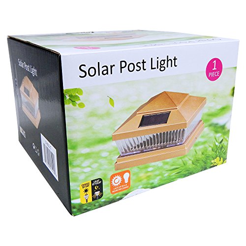 iGlow 12 Pack Copper Outdoor Garden 6 x 6 Solar SMD LED Post Deck Cap Square Fence Light Landscape PVC Vinyl Wood Bronze