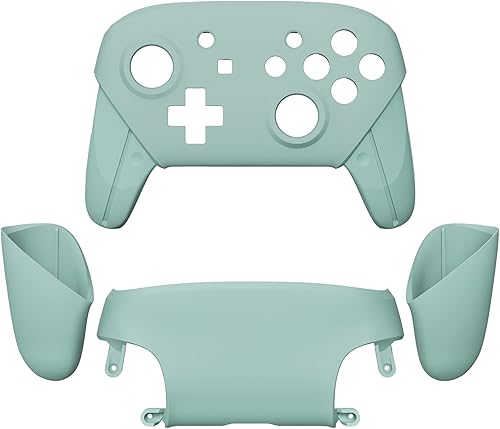 Miniatura 2 de eXtremeRate Light Cyan Faceplate Backplate Handles for Nintendo Switch Pro Controller, DIY Replacement Hand Grip Housing Shell Cover for Nintendo