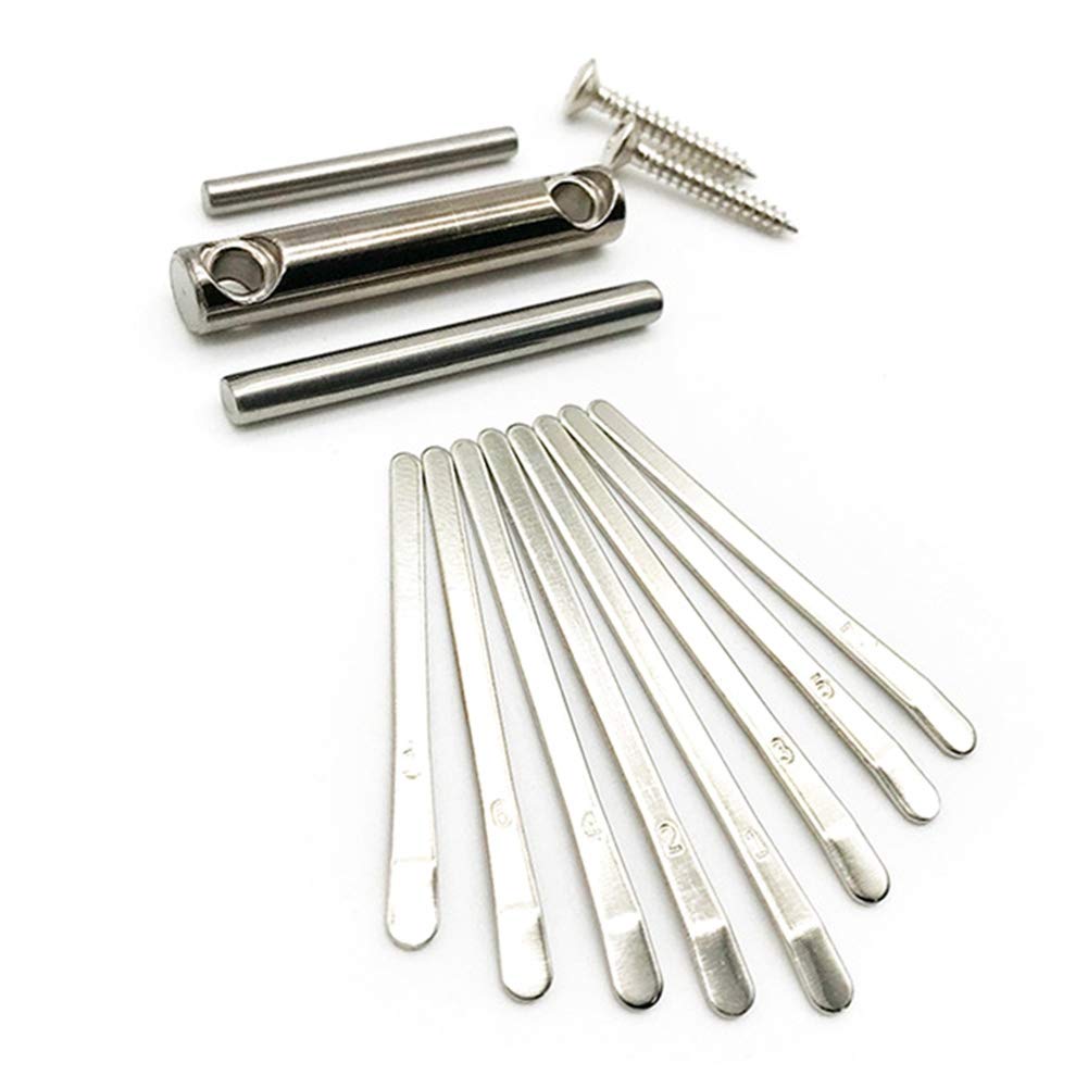 Alnicov Kit d'accessoires Kalimba 8 touches à monter soi-même Mbira Piano à pouce avec chevalet