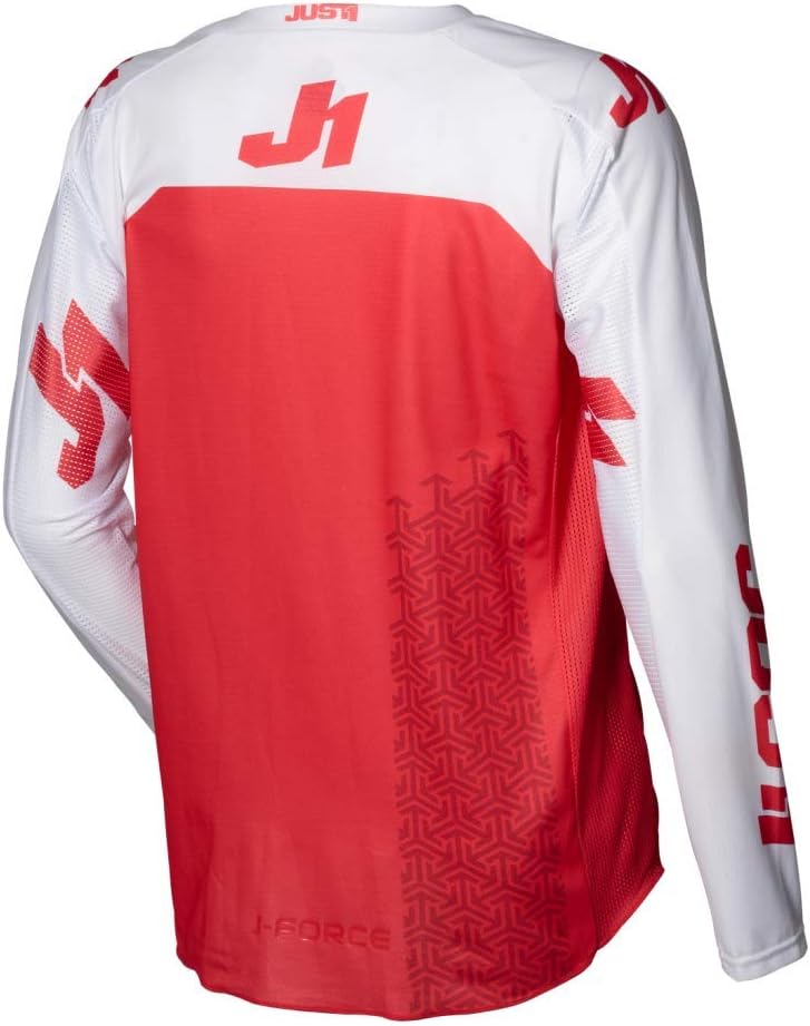 Just 1 J-Force Terra Off-Road MX Motorcycle Racing Jersey (Terra Red/White, Small)