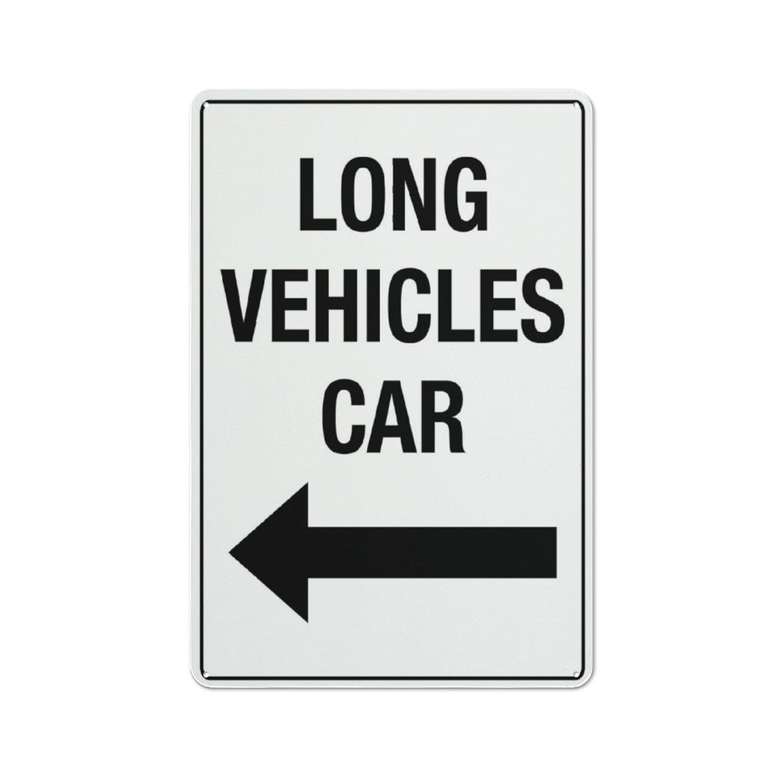 Peiyeety A03 Long Vehicles Cars Left Arrow Sign Outdoor Signs Aluminum 12X16 Inches Uv Ink Printed For House And Business