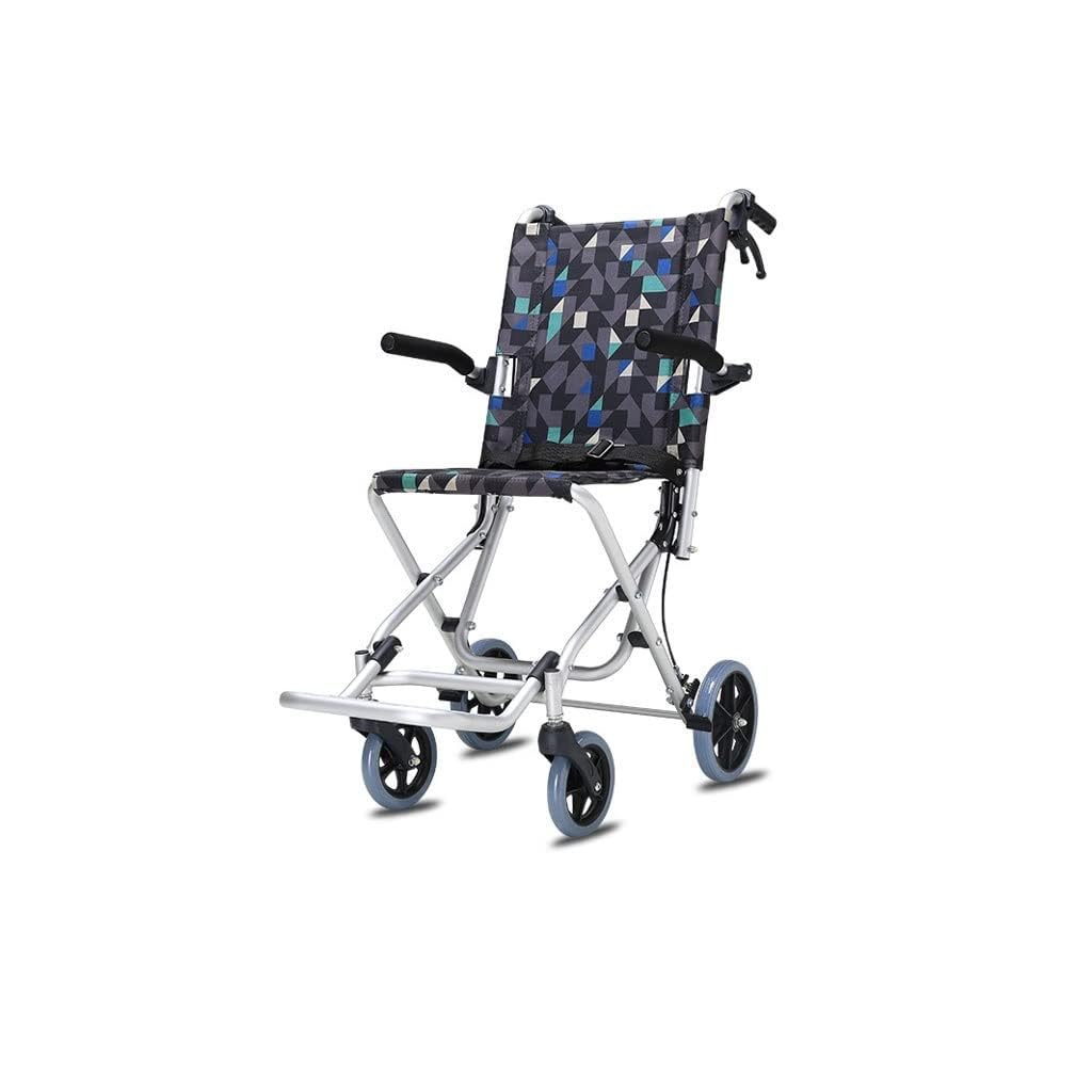 Silla de ruedas plegable ultraligera, silla de transporte portátil para viajes y uso doméstico, ayuda de movilidad compacta de peso pluma
