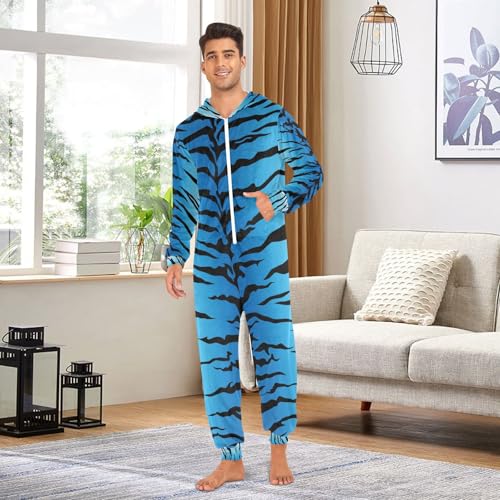 Adult Onesie Pajamas for Women Men One-Piece Costume Hooded Sleepwear Jumpsuit S-XL4
