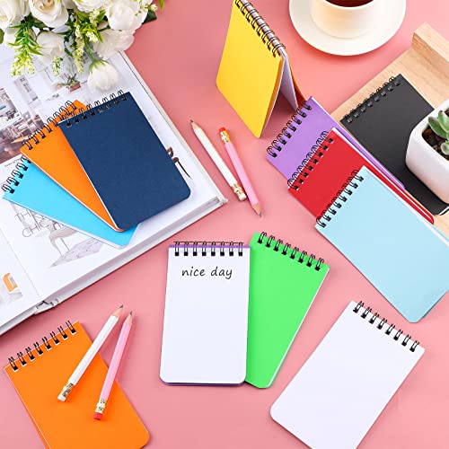 120 Pcs Top Bound Memo Books Bulk Memo Notebooks 25 Sheets/Pad Mini Memo Note Pads Small Wirebound Spiral Notepads Paper Pocket Notebook Blank For Home Office Accessory (Classic Color, 3 X 5 Inch) #TOP5