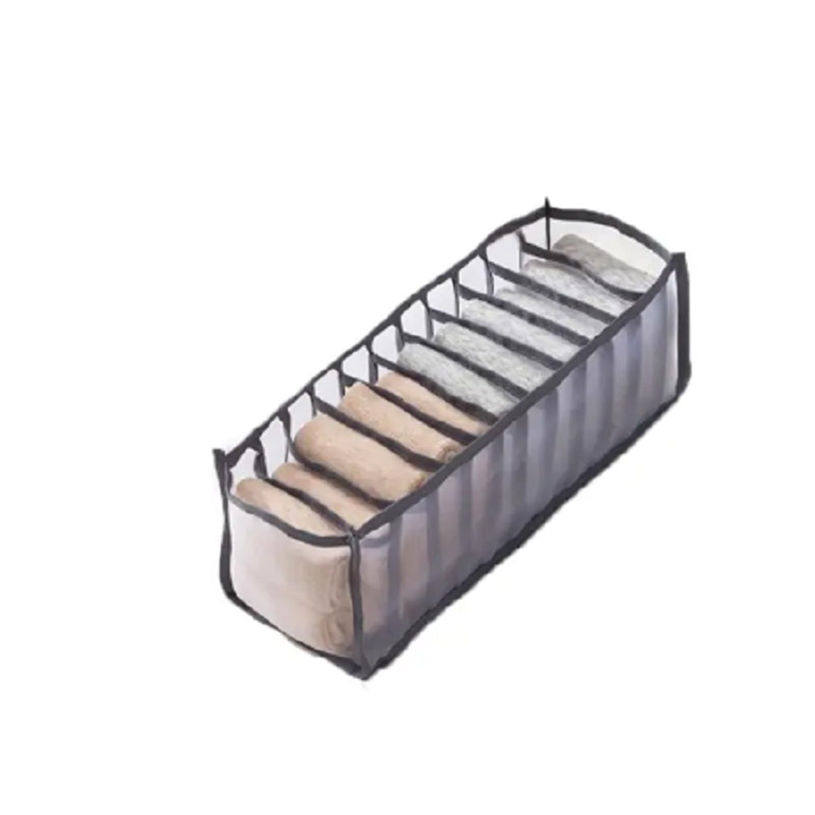 MRKU Boîte de Rangement pour sous-vêtements, Chaussettes et Soutiens-Gorge, compartimentée, Pliable, en Nylon Respirant, idéale pour la Maison ou Les dortoirs.
