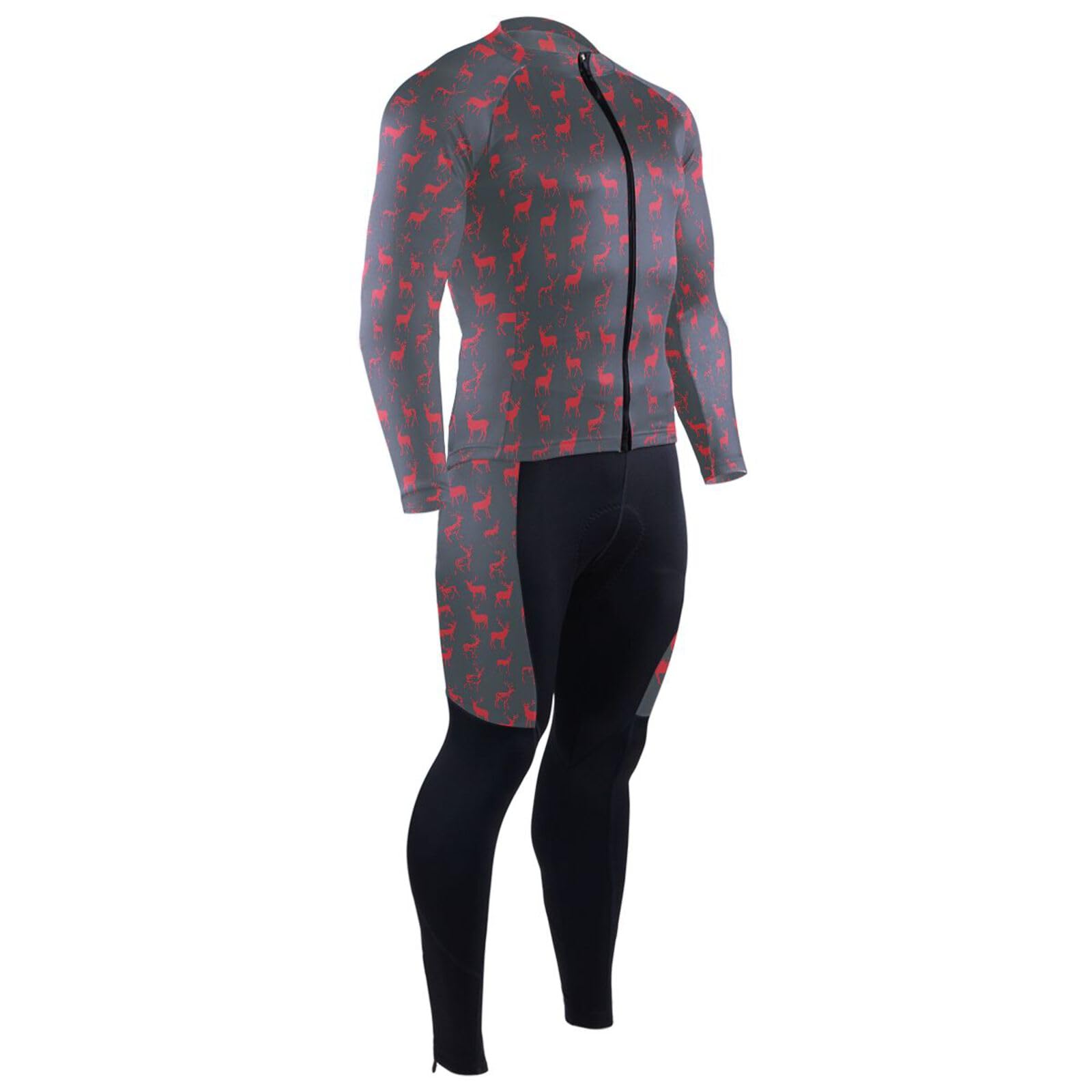 Radtrikot für Herren, mit Taschen, Windbreaker, kaltes Wetter, 3D-gepolstert