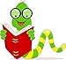 Wallmonkeys WM333850 A Happy Worm Reading Book Peel and Stick Wall Decals (12 in W x 11 in H)