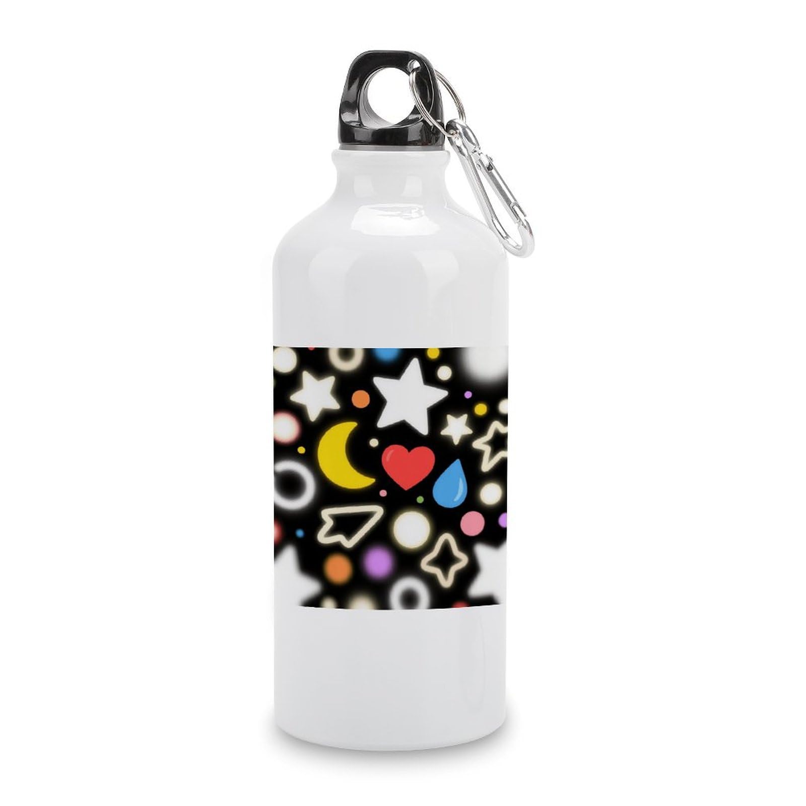 Fekiloot Style Irregular Pattern Aluminum Water Bottle Travel Tumbler Reusable Lightweight Outdoor Sports Water Bottles For Gym Sports Camping Hiking Fishing600ml