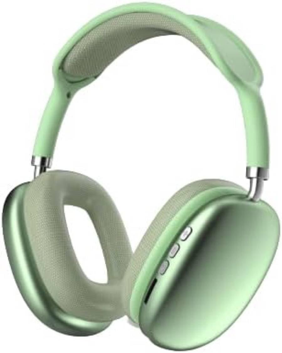P9 Pro Max Immersive Active Noise Cancelling Over-Ear Headphones, Epitome of Cutting-Edge Design and Premium Sound Quality. Elevate Your Listening Experience, Fusion of Style and Comfort (GREEN)