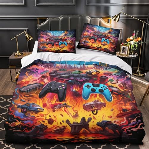 Housses de couettes volcan 3D microfibre de qualité supérieure King - 4