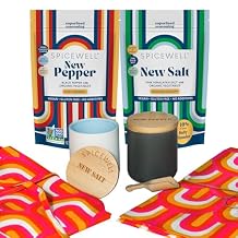 Spicewell - Radiant & Luxe Set, Stylish Apron, Tea Towels, Ceramic Pinch Pots, and Spice Blends in a Ready-to-Gift Box Ideal for Gifting