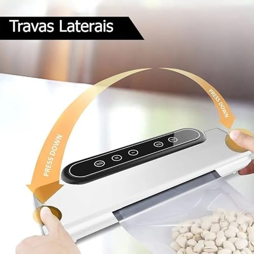 Seladora a Vacuo 220v Eletrica Sela Liquido Conserva Alimento Fruta Legumes Carne Embalagem Cozinha