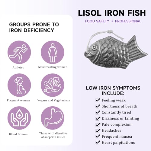 image for Lisol Iron Fish 2 Pack, Add Natural Sources of Iron to Food and Water,
