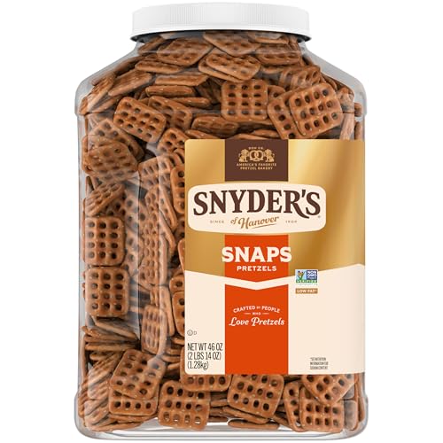 Image of Snyder's of Hanover Pretzel Snaps, 46 Oz Canister (Pack of 2)