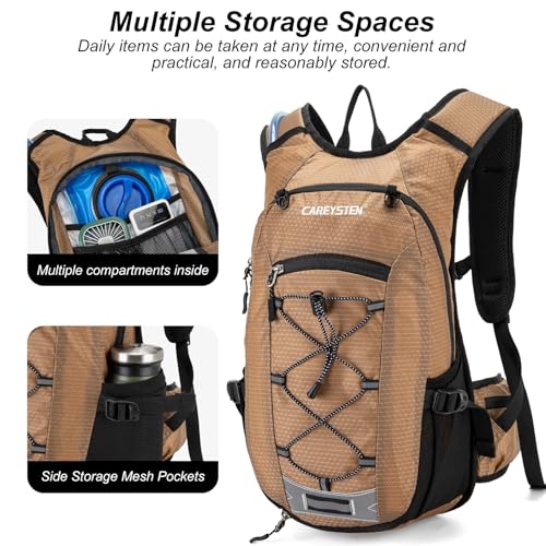 Carey STENHydration Backpack Cycling Pack Equipped 2L Water Bag(Khaki) - image 7
