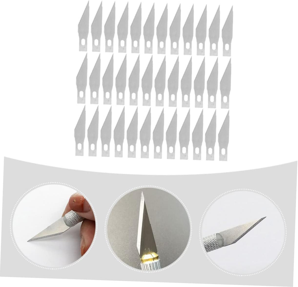 1 box Replacement Craft Blades for DIY Hobby Knife Precision Trimming Blades for Paper and Lightweight Model Making Cutting Tools with Per Box