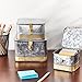 Creative Co-Op Decorative Metal Boxes with Lids, Silver and Gold, Set of 3