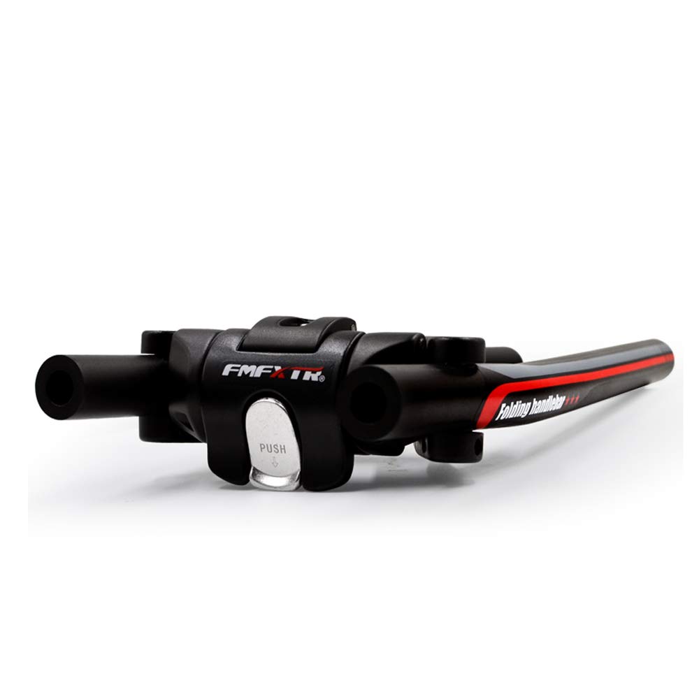 UPANBIKE Vélo pliant Scooter guidon pliable Quick Release Guidon 31,8/25,4 mm en alliage d'aluminium Bar，Noir + rouge