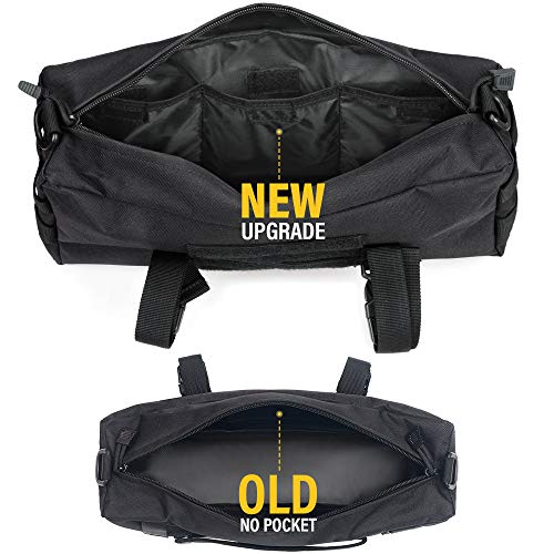 Wynex Tactical Increment Molle Pouch, Vertical Edc Utility Pouches Sling Bag Military Multi-Purpose Large Capacity With Shoulder Strap Waterproof Attachment Modular Design (Black (Upgraded) - 2 Packs) #TOP1