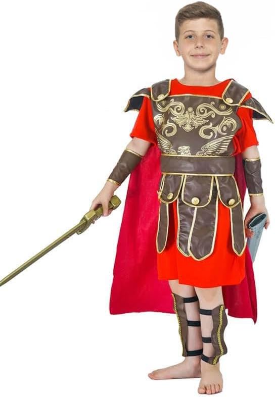 Forever Young Boy's Gladiator Costume Roman Warrior Centurion Fancy Dress