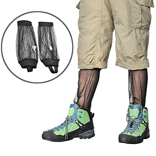 Festnight Anti-mosquiteiro malha polainas polainas mangas bug capas para acampamento ao ar livre cam