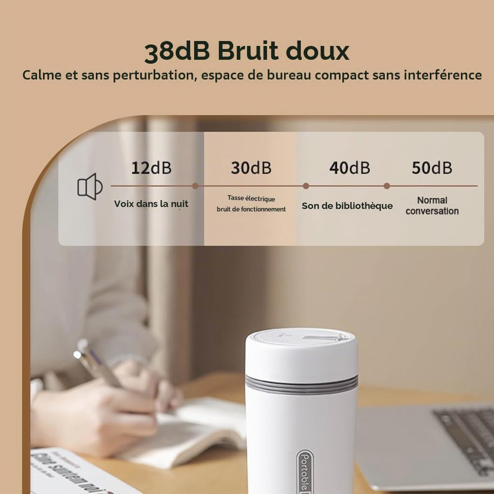 Bouilloire électrique Portable, Bouilloire à thé/café, Acier Inoxydable 304 de qualité Alimentaire, Chauffe-Eau Anti-Fuite avec arrêt Automatique et Protection Contre l'ébullition à Sec, Noir