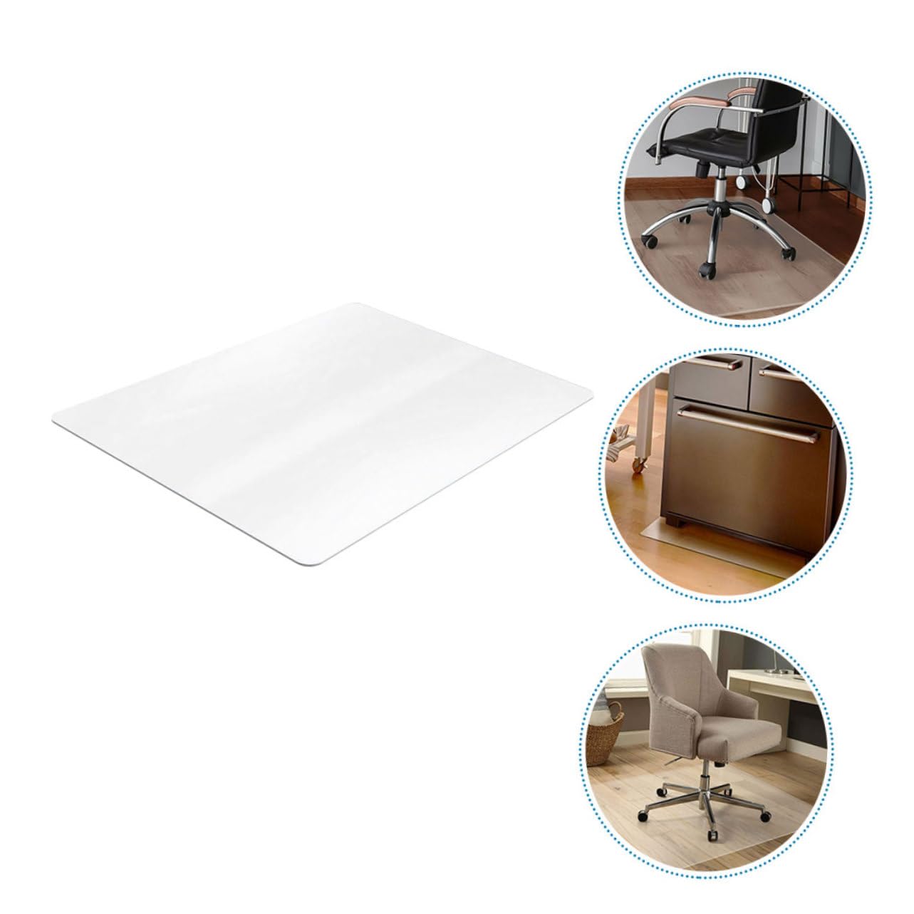 Alfombrilla Protectora Transparente para Suelo Mat De Oficina Antideslizante para Escritorio Protector De Piso para Muebles y Refrigeradores Grosor para Parquet