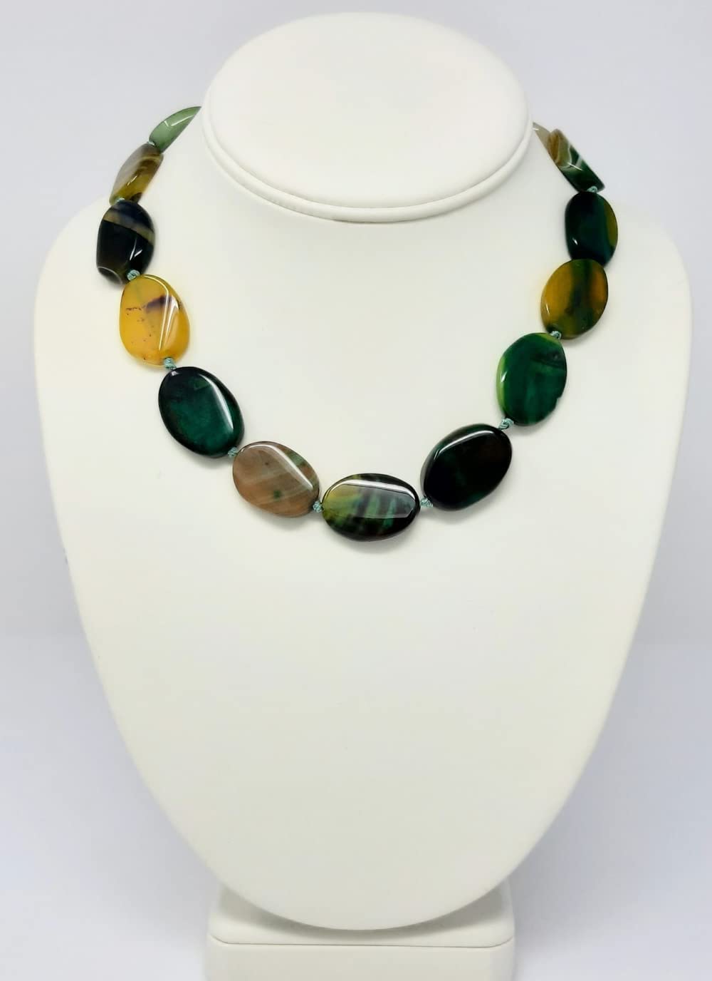 Collier de pierres précieuses fait à la main pour les femmes - Chunky Statement Agate gemstone Necklace for women