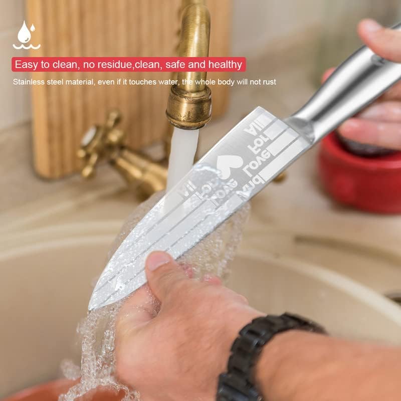 Miniatura 3 de Cuchillo de pelar para frutas, innovador mango antiadherente, ligero y conveniente, fácil de controlar para cocina, restaurante, viajes, mango de