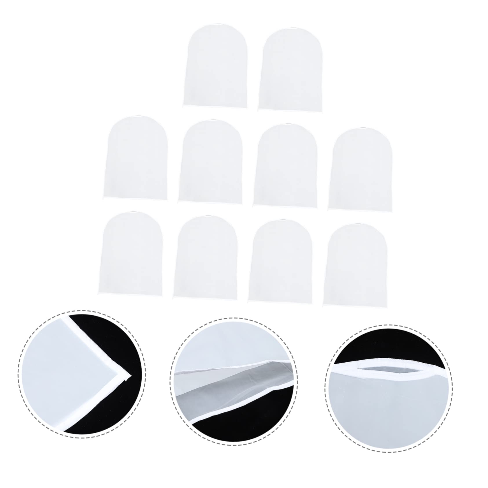 10piezas Guardapolvo De Fundas Para Guardar Vestidos Transparentes Fundas Para Armario Para Ropa De Casa Colgar Ropa Dormitorios