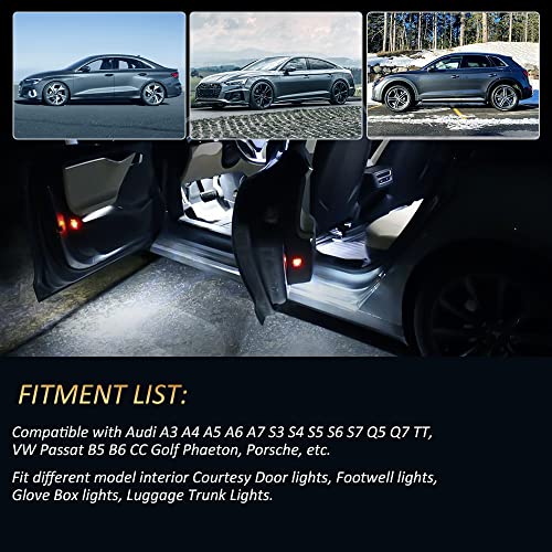 D-Lumina Rgb Led Door Panel Light Multi-Color Courtesy Door Lights Assembly For Audi A3 A4 A5 A6 A7 S3 S4 S5 S6 S7 Q5 Q7 Tt, Vw Passat B5 B6 Golf, Porsche, Footwell Step Glove Box Luggage Trunk Lamp #TOP5