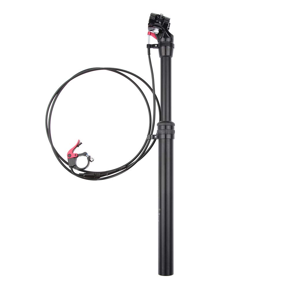 XUJINGJIE Mountain Bike Dropper Seatpost Aluminum Alloy Bicycle Seat Post Hydraulic Lifting Remote Control Adjustable Seatpost Tube, 27.2mm/31.6mm,27.2mm