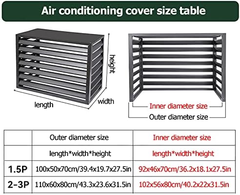 Weatherproof Aluminum Cover for Air Conditioners & Heat Pumps - Durable Outdoor Privacy Screen & Plant Shelf, Weather-Resistant Unit Protector for Garden Accessories