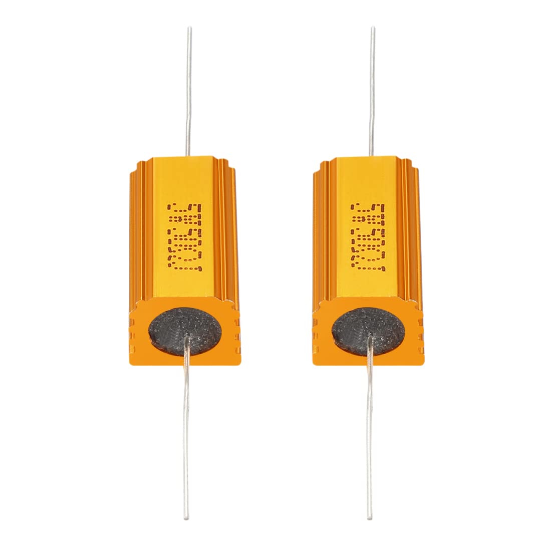 Resistenza A Filo Avvolto In Alluminio 50W 20 Ohm - Custodia Per LED E Circuiti, Colore Oro - 2