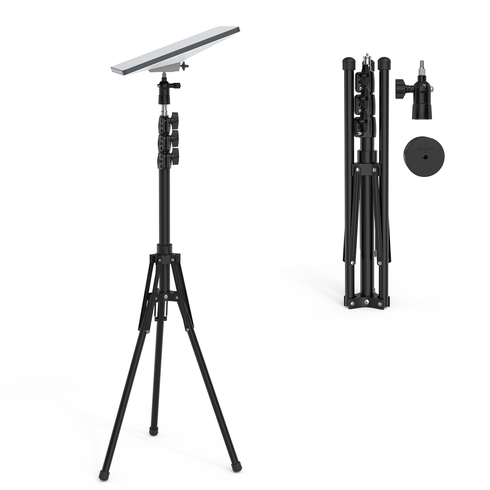 Starlink Mini trépied Starlink Mini trépied en alliage d'aluminium, hauteur réglable 165,1 cm avec filetage de 6,35 mm à 20, compatible avec Starlink Mini/Mini X Standard Dishy
