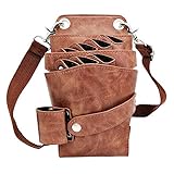 Bolsa herramientas de peluqueria Cartuchera peluqueria Bandolera peluqueria profesional Bolsa Tijeras Peluqueria Puede acomodarse Tijeras Peine Tijeras Electricas Tijeras peluqueria canina 252 Marrón