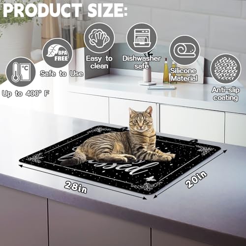 Image of Stove Top Cover for Electric Stove 28 inchx 20 inch, Thankful Grateful and Truly Blessed Heat Resistant Glass Top Stove Cover Protector, Glass Cooktop Covers, Kitchen Electric Flat Stove Top Covers