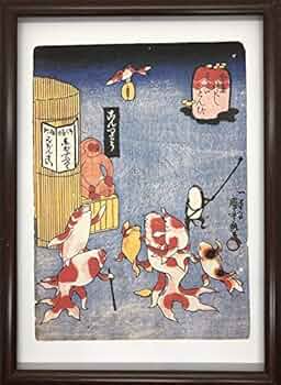 浮世絵　10枚セット 値下げ Amazon.co.jp: 歌川国芳 金魚づくし さらいとんび A4 ポスター