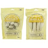 Better Belly Small Dogs Dental Bone Rawhide Variety Pack - Better Belly Mini Bones and Better Belly Small Rolls