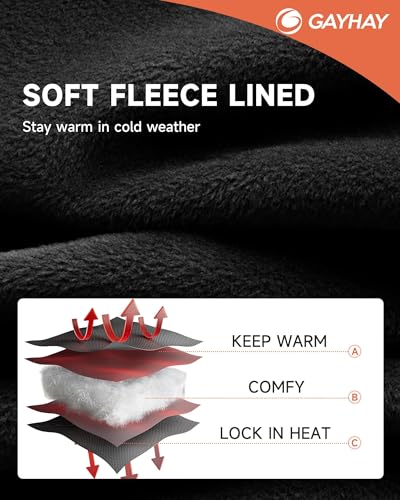 GAYHAY Fleece Lined Leggings for Women with Pockets- Water Resistant Winter Thermal Warm High Waisted Workout Tights Pants3