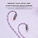 Linsoul Tripowin Zonie IEM Cable, 16 Core Silver Plated Earphone Upgraded Cords, 1.25m SPC in Ear Monitor Cable for 7hz Zero:2 Orchestra Lite Cadenza Hype4 Supermix4(2pin 0.78mm, 4.4mm)(Lavender)