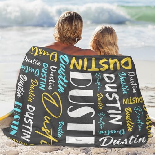 Personalized Blankets for Kids with Names Customized Blankets with Name for Adult Custom Blanket Gift for Birthday Christmas Valentines Day Gift