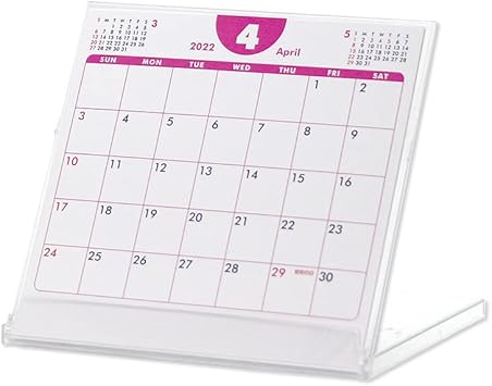 Amazon ４月始まりcdサイズ卓上カレンダー ポップカラー カレンダー 文房具 オフィス用品
