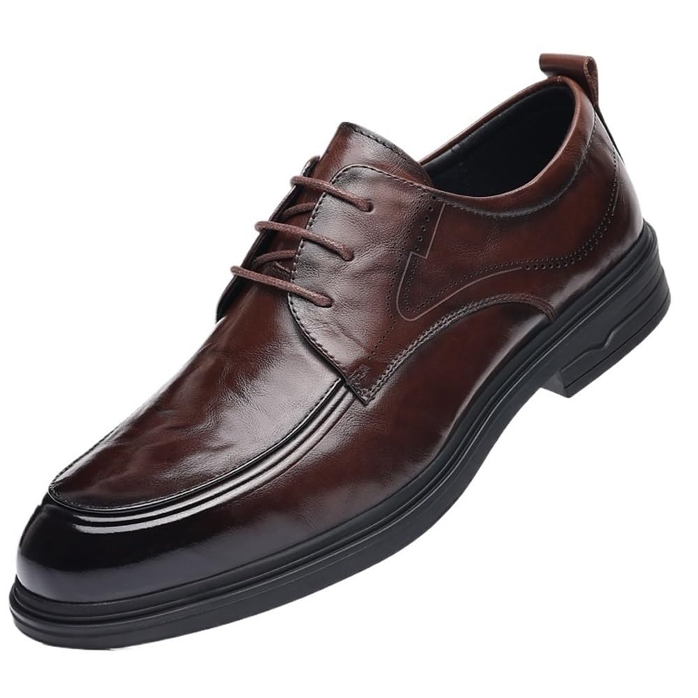 Mens Dress Shoes Wingtip Brogue Derby Leather Lace Up Oxford Professional Business Wedding Party Elegant Formal Footwear Black
