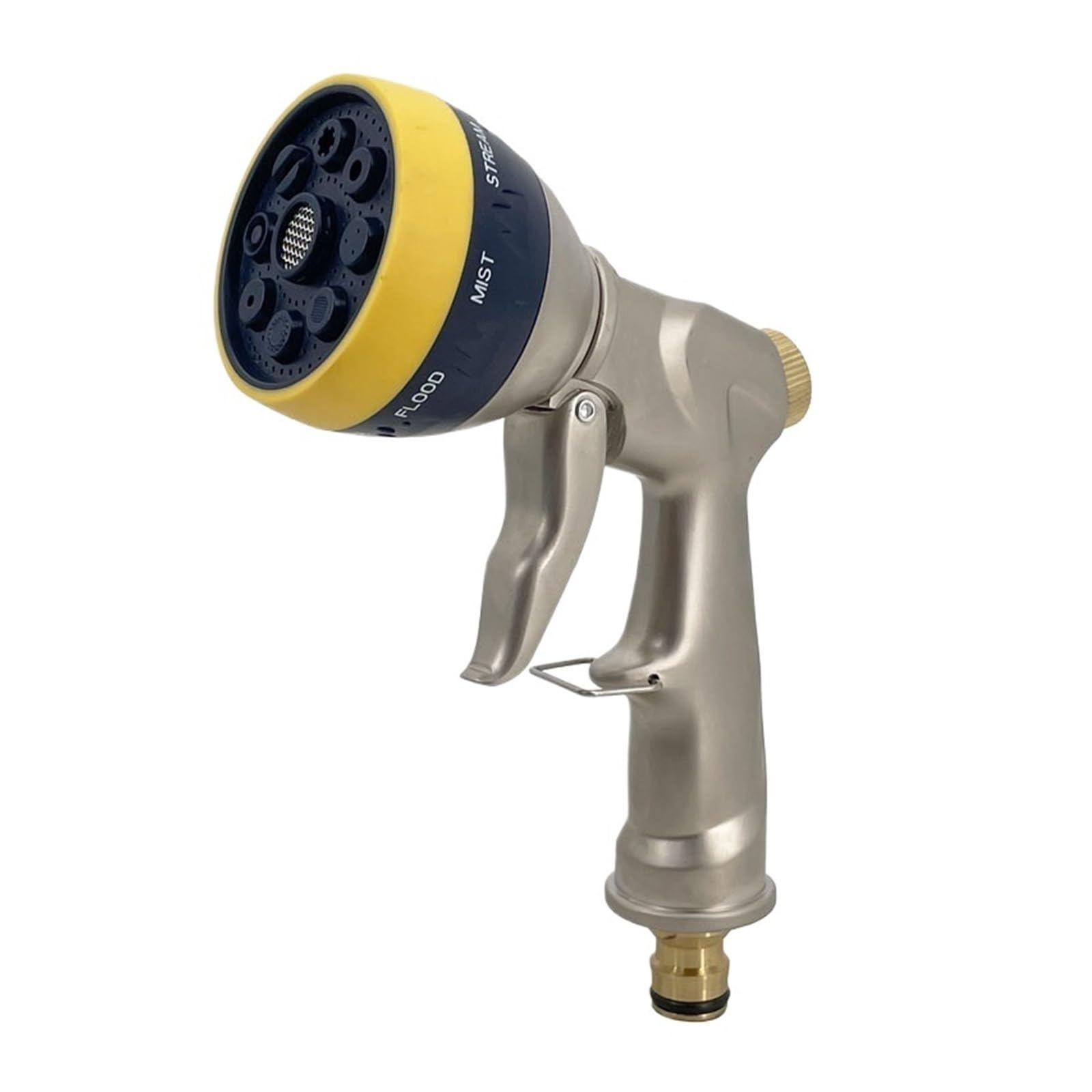Pistolet d'arrosage avec embout multi-jets, Arroseur d'eau de jardin réglable en alliage Zinc haute pression, buse à 8 modèles, lavage voiture
